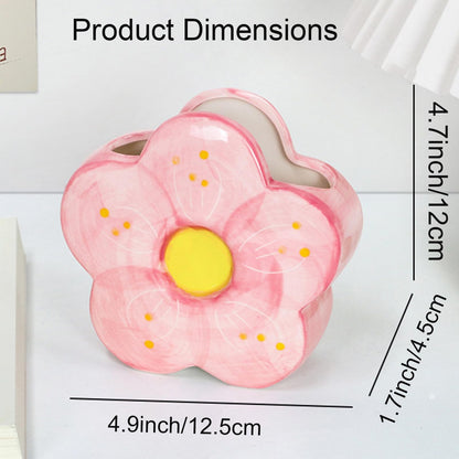 Elegant Pink Pencil and Pen Holder - Aesthetic Floral Office Desk Accessory