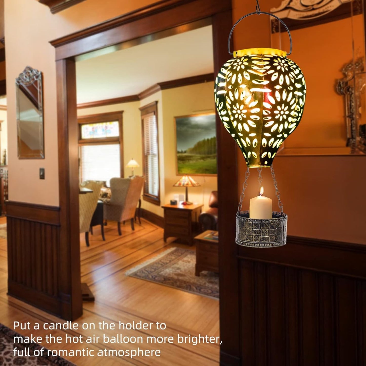 Solar-Powered Waterproof Hot Air Balloon Lanterns for Outdoor Decoration