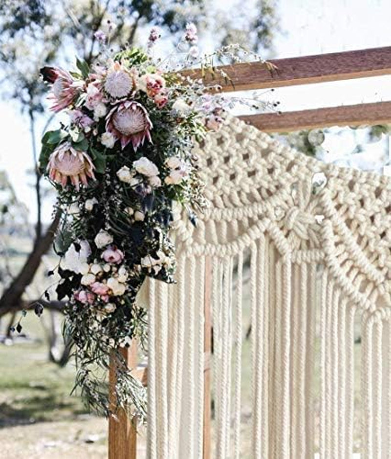 Handcrafted Macrame Wall Hanging for Bohemian Weddings - Cotton Wall Art Decor, 42" x 35