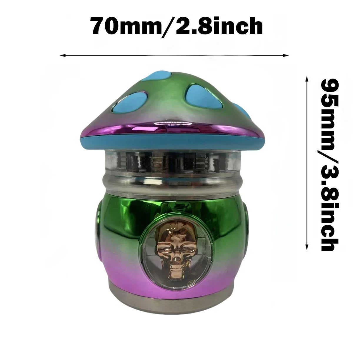 Large Manual Mushroom Herb Grinder - Spice, Pepper, Salt, and Tobacco Mortar and Pestle for Smoking Accessories
