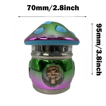 Large Manual Mushroom Herb Grinder - Spice, Pepper, Salt, and Tobacco Mortar and Pestle for Smoking Accessories