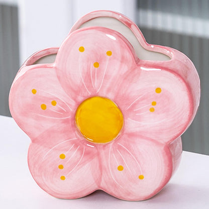 Elegant Pink Pencil and Pen Holder - Aesthetic Floral Office Desk Accessory