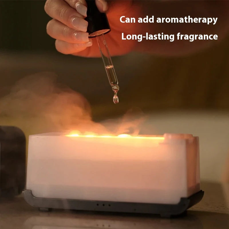 Flame Aroma Diffuser: Dual-Function USB Aromatherapy and Humidification Device