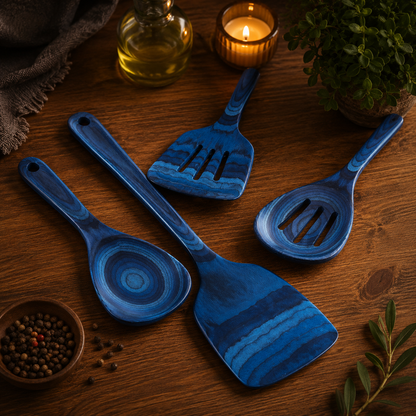 Malta Collection Wooden Cooking Utensils – Cozy Kitchen Set