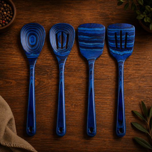 Malta Collection Wooden Cooking Utensils – Cozy Kitchen Set