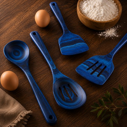 Malta Collection Wooden Cooking Utensils – Cozy Kitchen Set