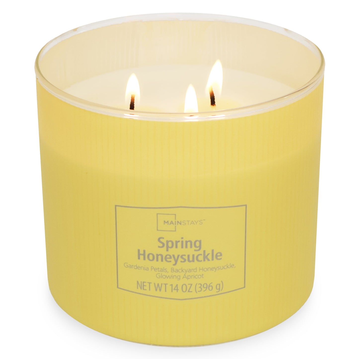 Textured 3-Wick Candle with Spring Honeysuckle Scent, 14 Oz