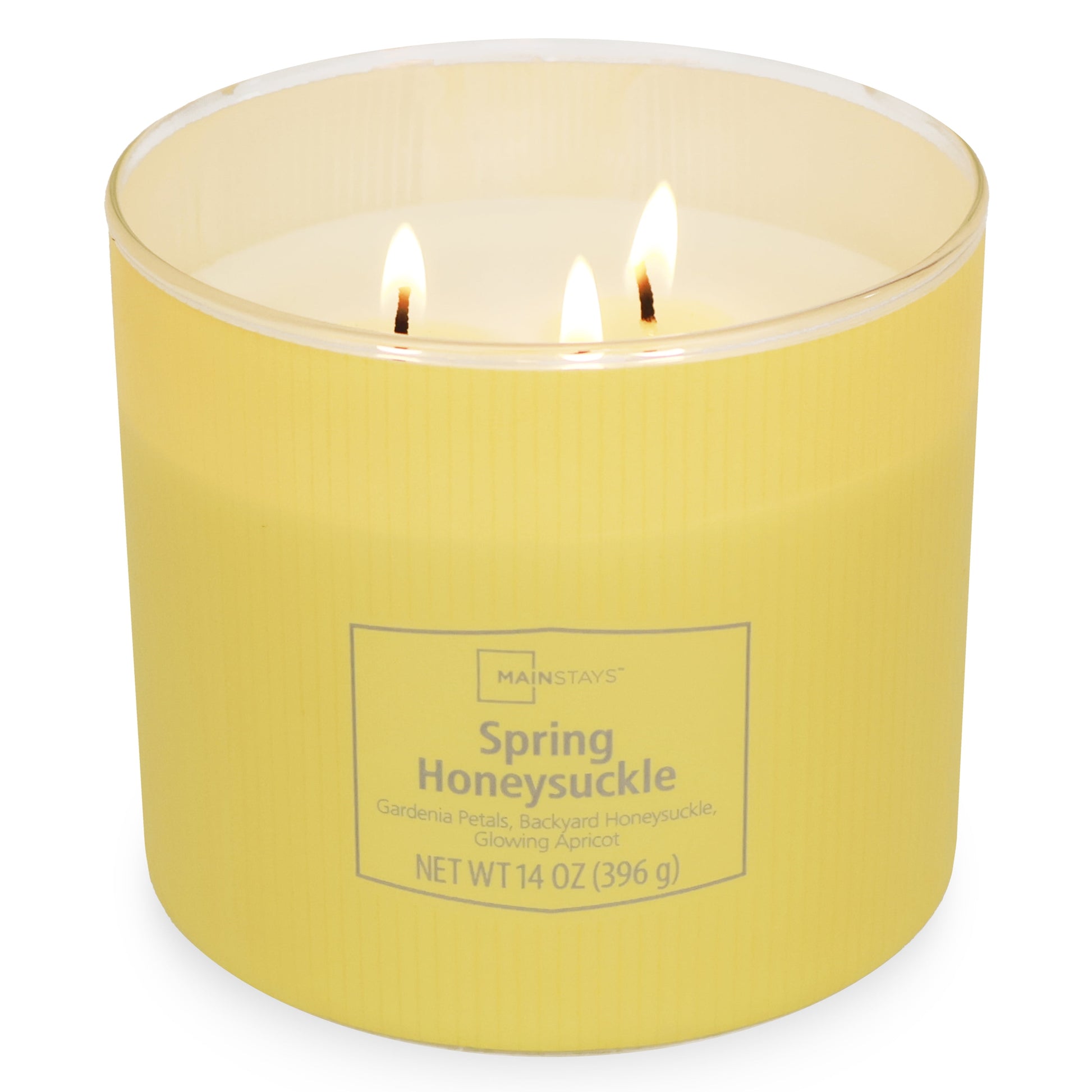 Textured 3-Wick Candle with Spring Honeysuckle Scent, 14 Oz