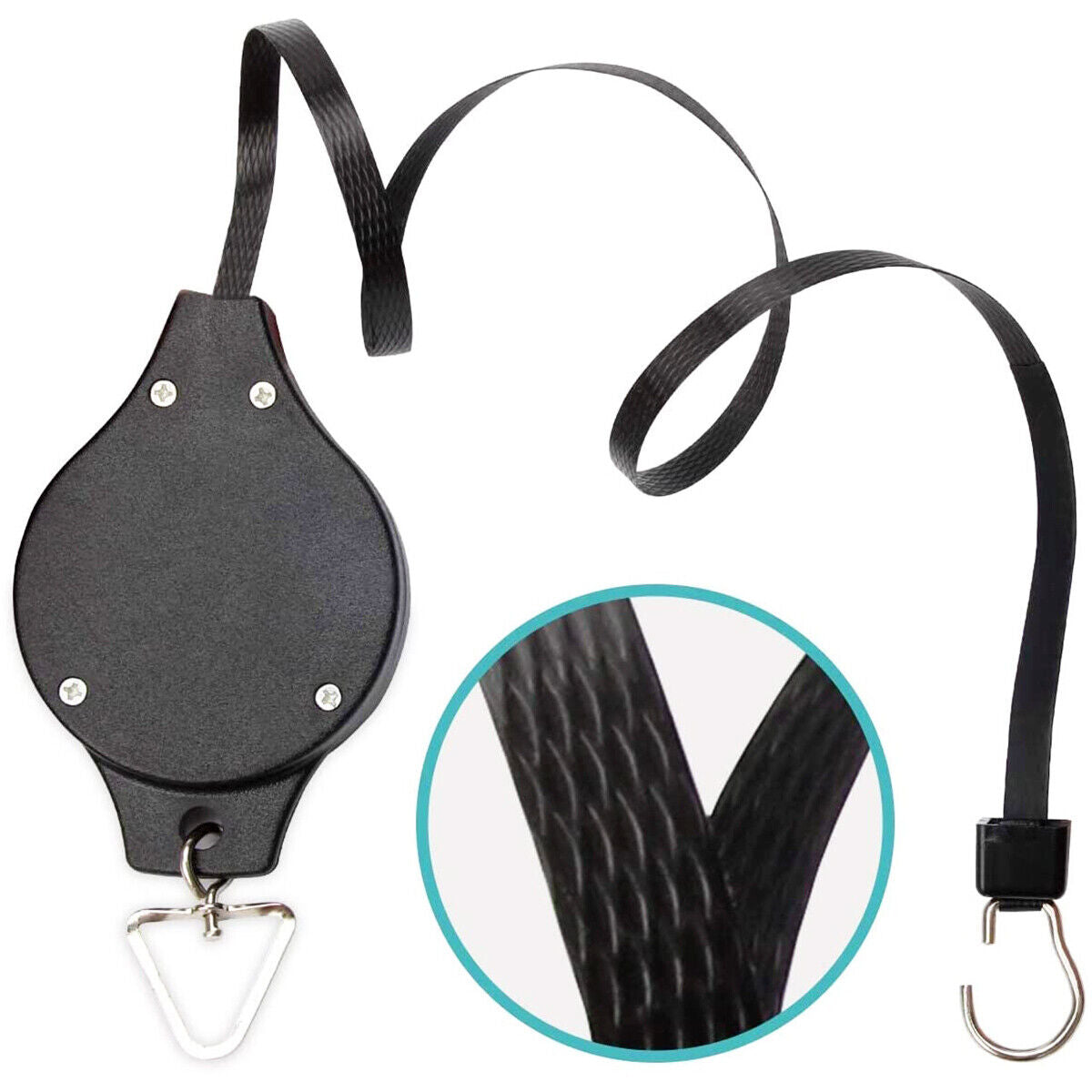4-Piece Retractable Pulley Hook Hanging System for Garden Plants and Flowers