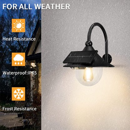 Outdoor Solar Barn Lights with Motion Sensor and Three Lighting Modes, Waterproof Solar Shed Light for Barns, Sheds, Chicken Coops, and Patios - Single Pack