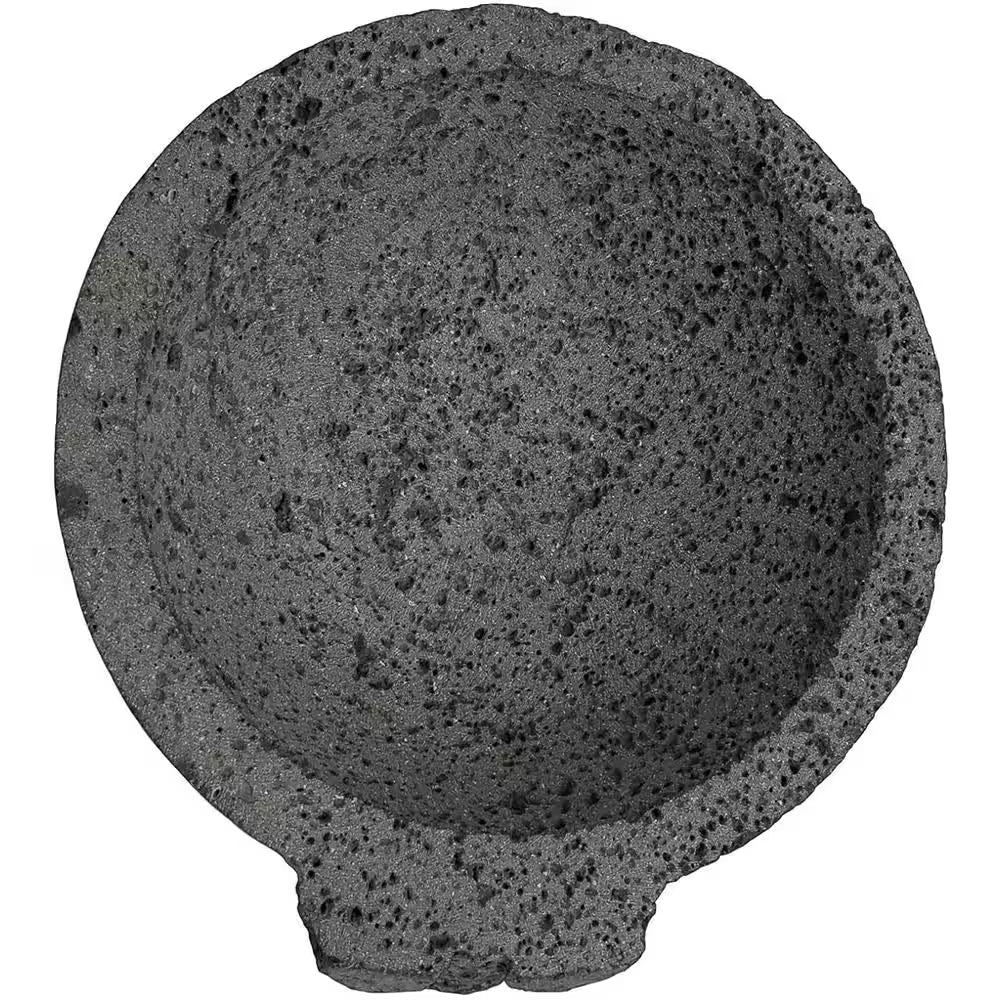 8.6-Inch Artisan Mexican Lava Stone Mortar and Pestle - Perfect for Grinding Herbs and Spices, Featuring a Pig Design