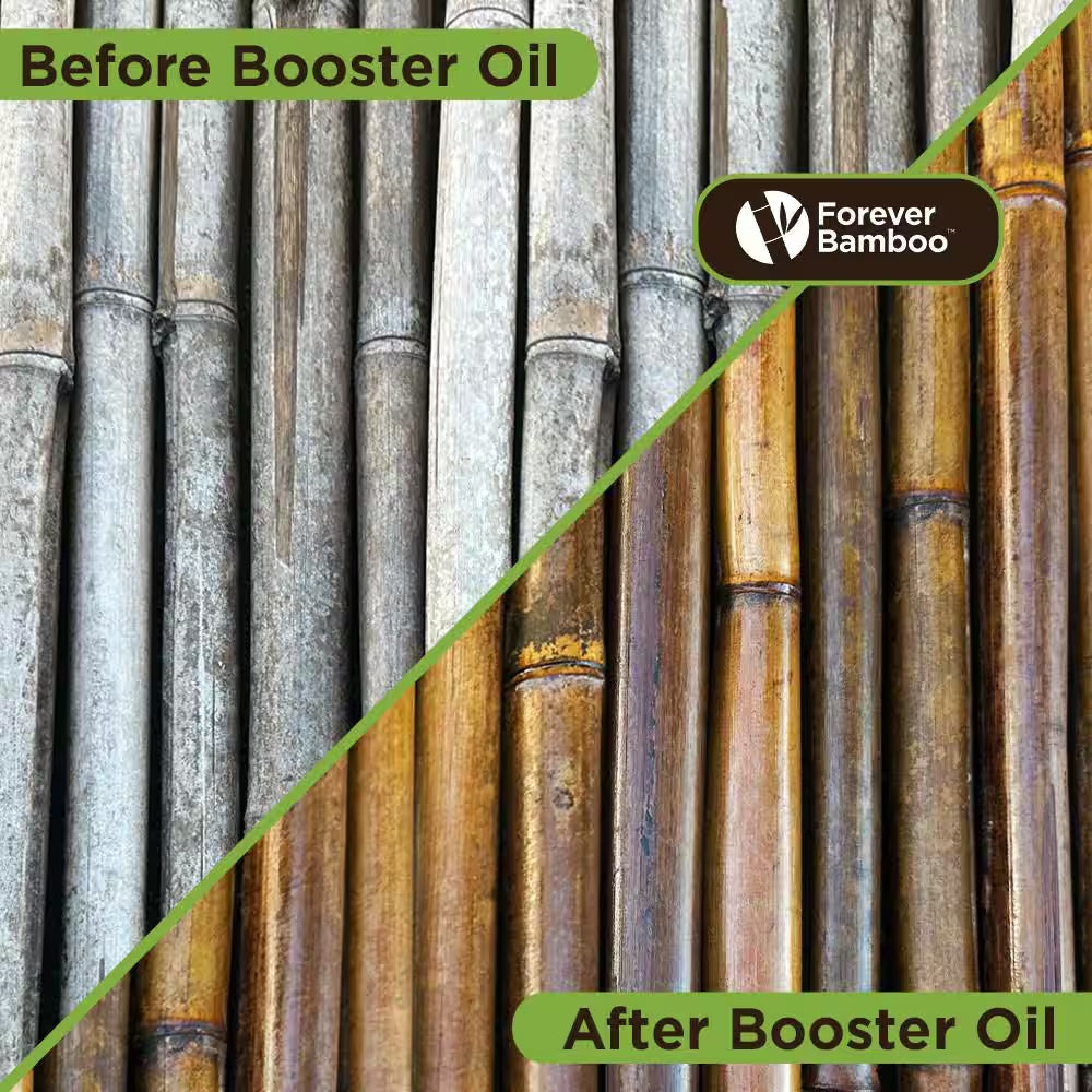 Eco-Friendly UV and Water-Resistant Wood Oil Finish for Bamboo Fences, Poles, and Outdoor Furniture - 32 Oz.