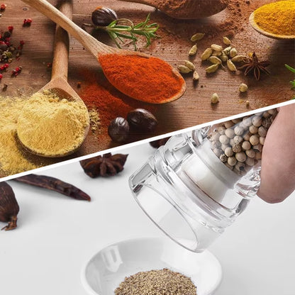 Acrylic Pepper Grinder and Salt Shaker Set with Adjustable Coarseness and Ceramic Rotor - Premium Kitchen Accessories