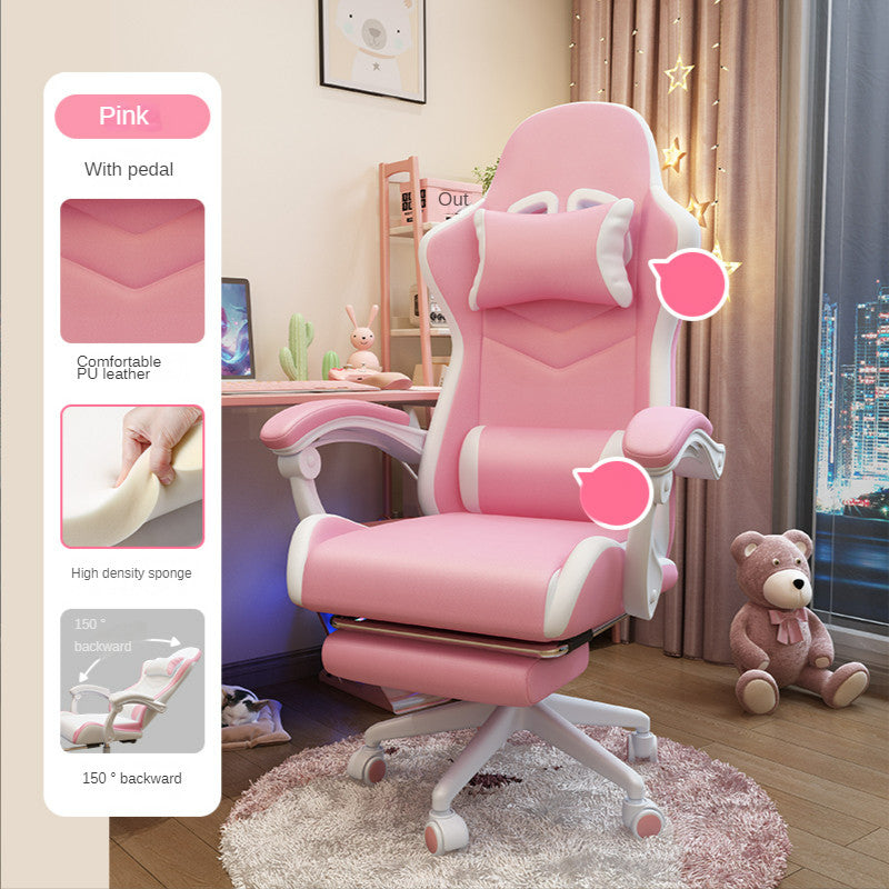 Charming and Cozy Gaming Chair for Girls - Perfect for Comfort and Style