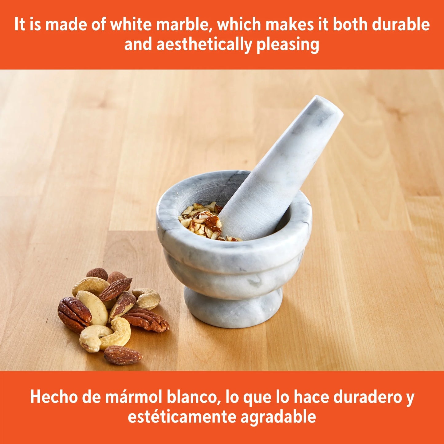 3.75-Inch Marble Mortar and Pestle Set