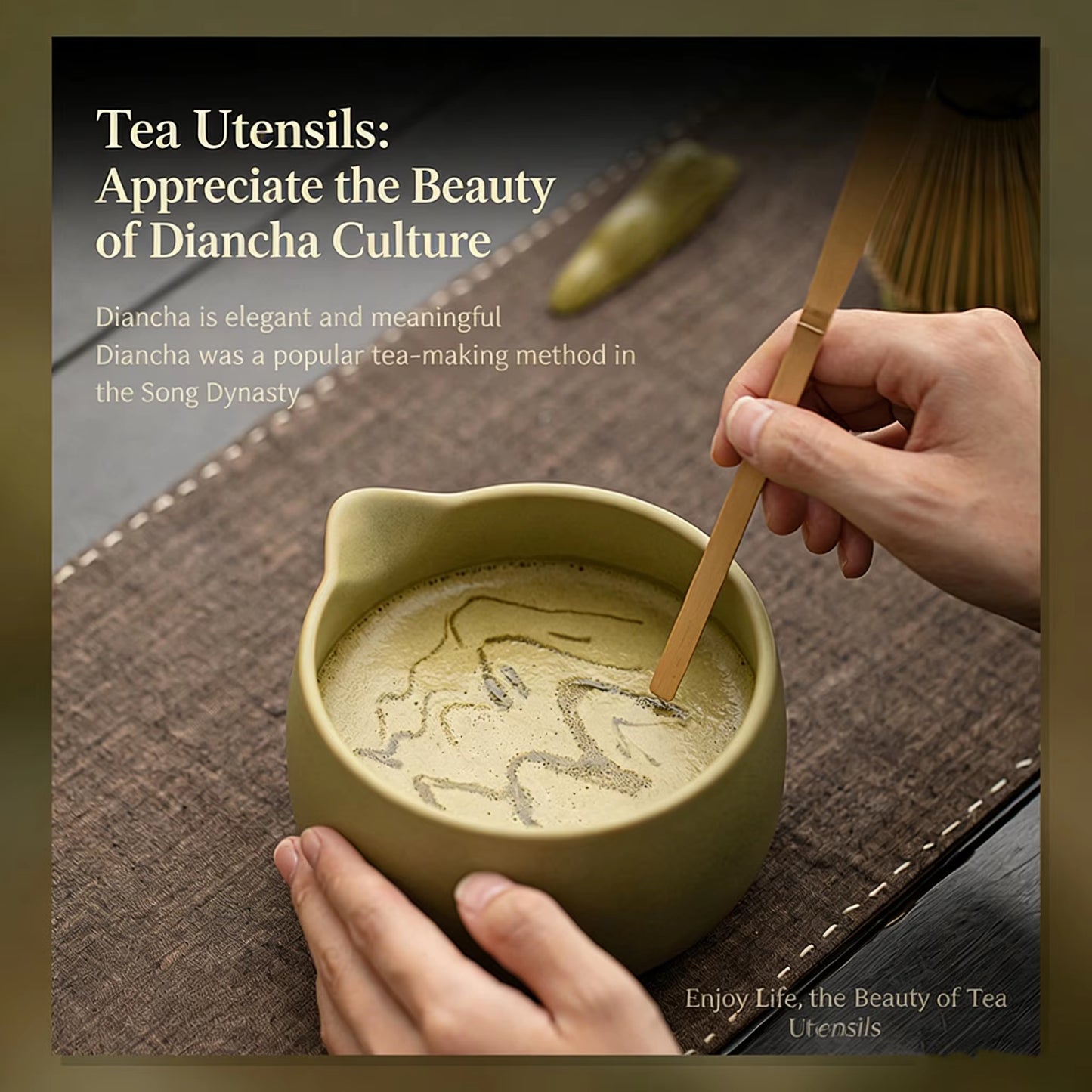 8PCS Matcha Whisk Set Bamboo Tea Brush Ceramic Japanese Exquisite Matcha Bowl Box with Whisk Sumptuous for Tea Lovers Tools
