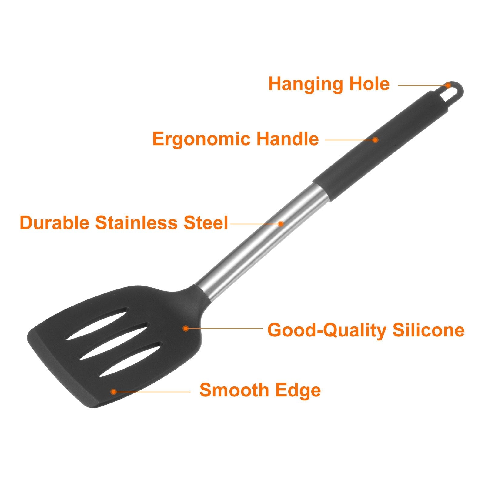Heat-Resistant Silicone Cooking Utensils Set: Spatulas and Spoons