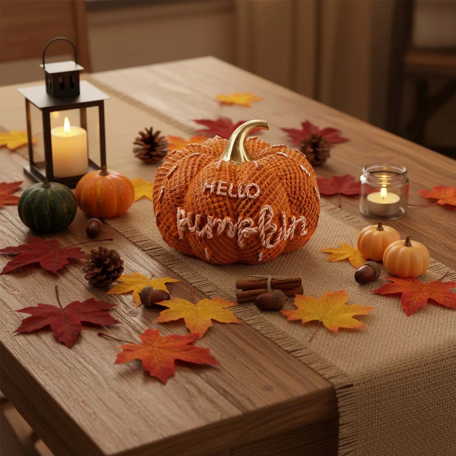 Autumn Pumpkin Home Decor: Elegant Fall Decorations for Thanksgiving Celebrations