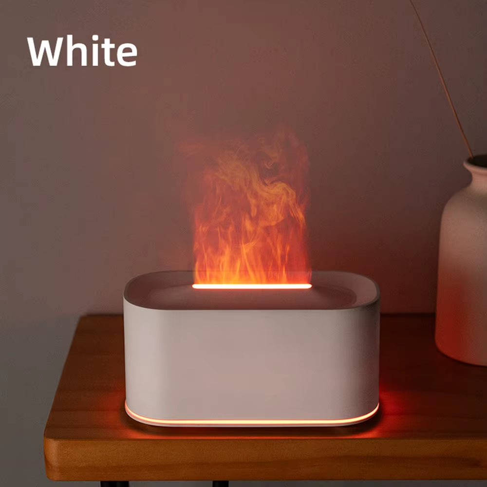 Essential Oil Diffuser with Flame Effect - Colorful Humidifier for Aromatherapy and Room Fragrance