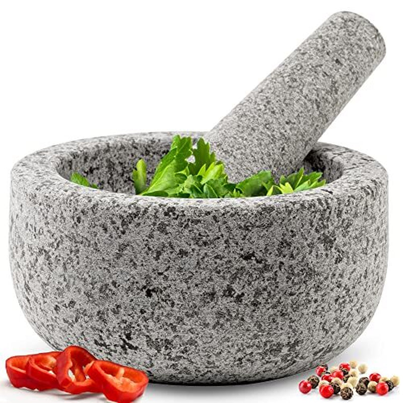 Premium Hand-Carved Heavy Duty Mortar and Pestle Set in Various Sizes and Colors