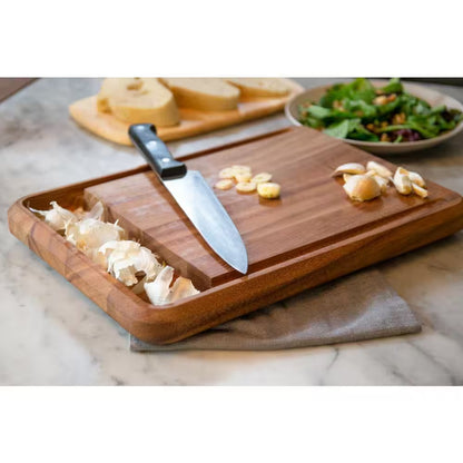 Acacia Wood Edge Grain Cutting Board - 10.5" x 15" x 1.25" Rectangle