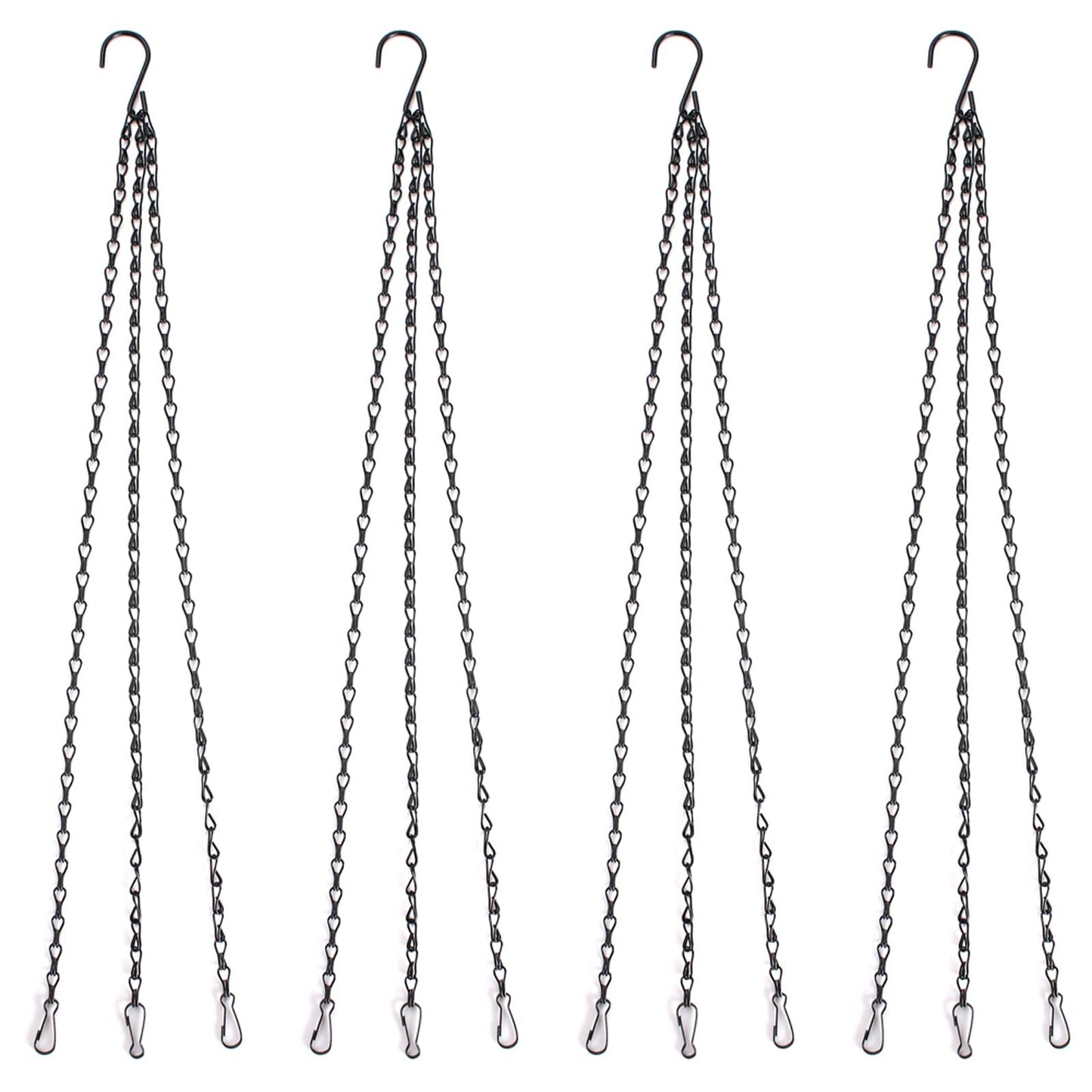 20-Inch Hanging Basket Chain Replacement Set - 4 Pack for Flower and Plant Pots