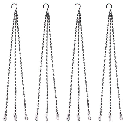 20-Inch Hanging Basket Chain Replacement Set - 4 Pack for Flower and Plant Pots