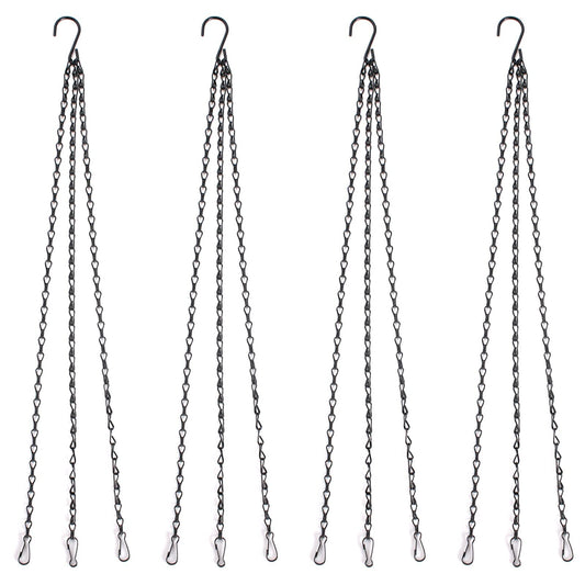 20-Inch Hanging Basket Chain Replacement Set - 4 Pack for Flower and Plant Pots