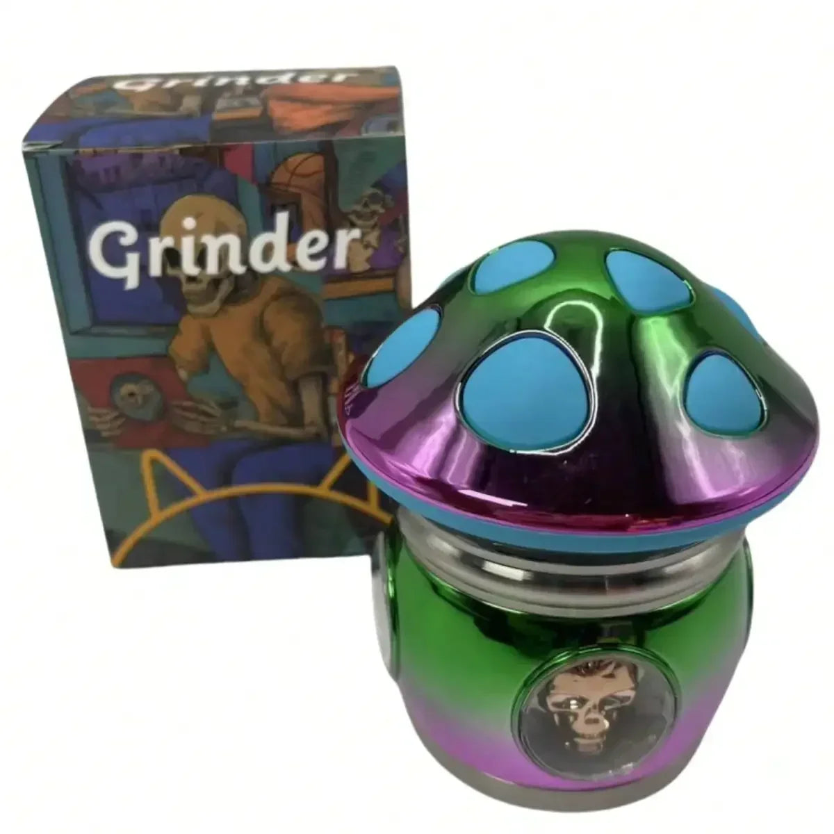 Large Manual Mushroom Herb Grinder - Spice, Pepper, Salt, and Tobacco Mortar and Pestle for Smoking Accessories