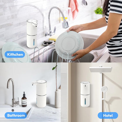 1-2 Pack Automatic Soap Dispenser, Foaming Soap Dispenser for Bathroom & Kitchen