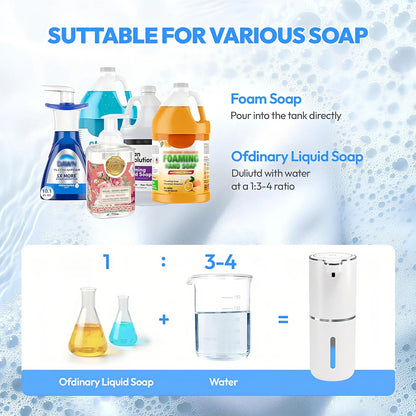 1-2 Pack Automatic Soap Dispenser, Foaming Soap Dispenser for Bathroom & Kitchen