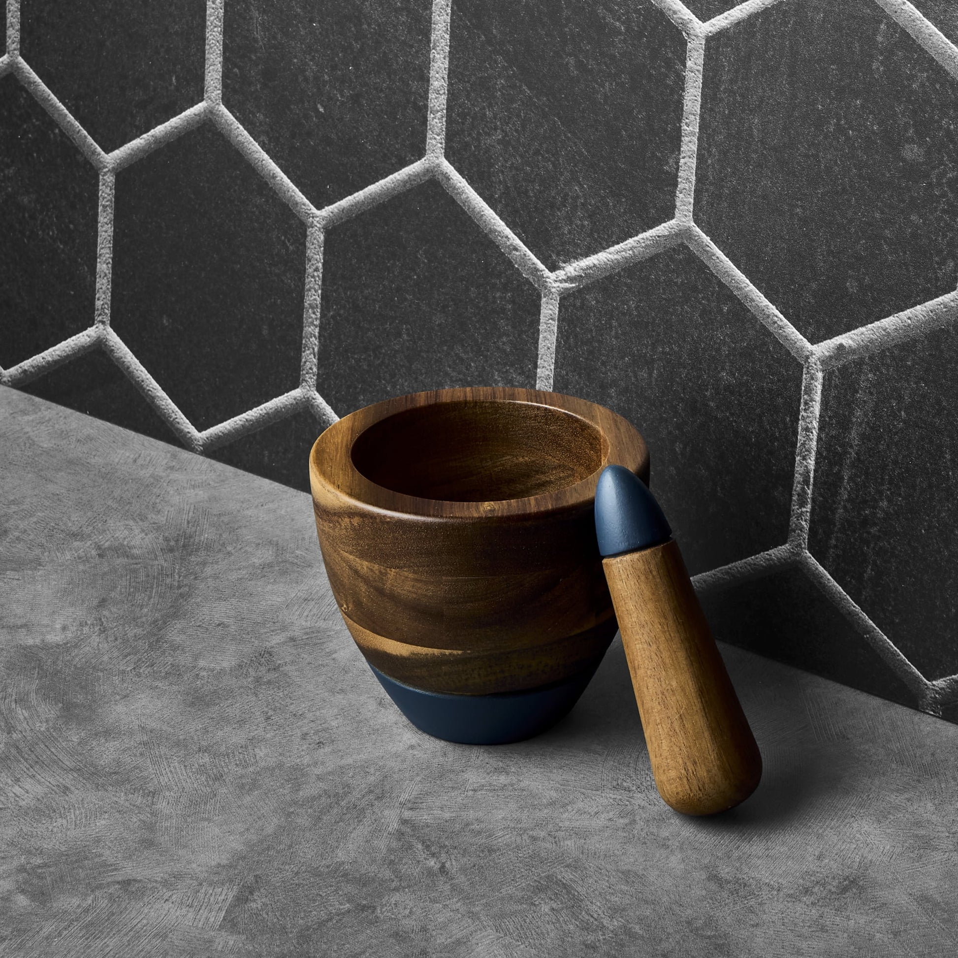 Acacia Wood Mortar and Pestle Set