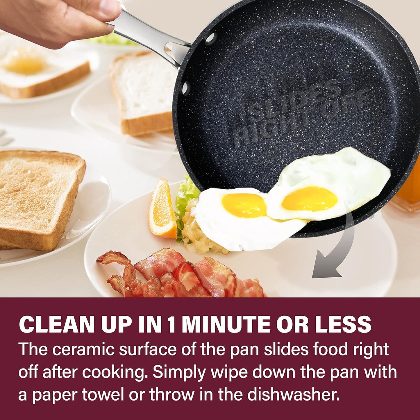 13-Piece Hard Anodized Non-Stick Cookware Set with Lids, Dishwasher Safe Pots and Pans Set