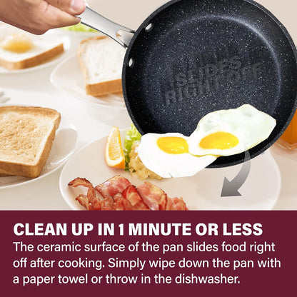 13-Piece Hard Anodized Non-Stick Cookware Set with Lids, Dishwasher Safe Pots and Pans Set