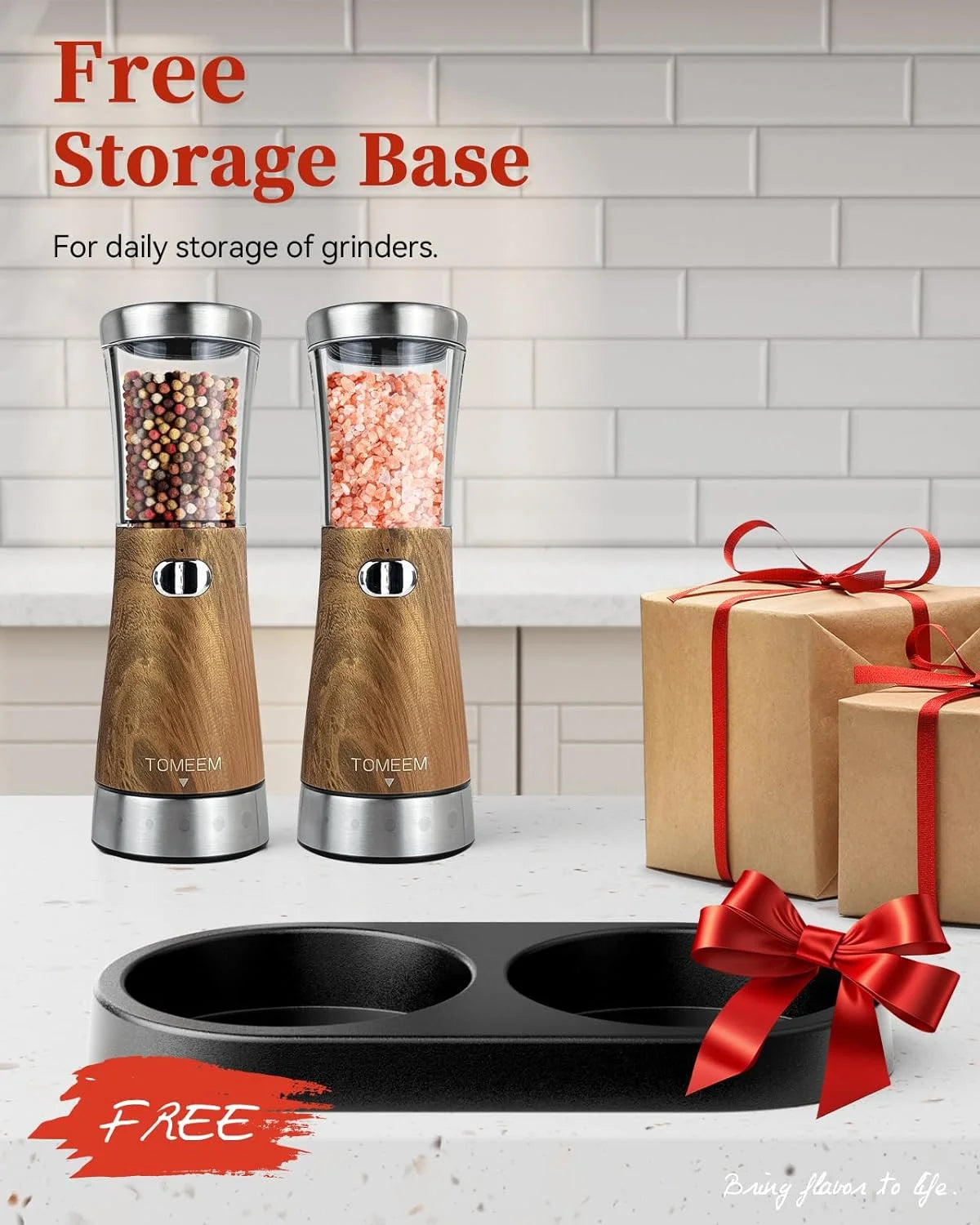 USB Rechargeable Stainless Steel Electric Salt and Pepper Grinder Set with 5-Level Adjustable Settings and 4.5oz Capacity