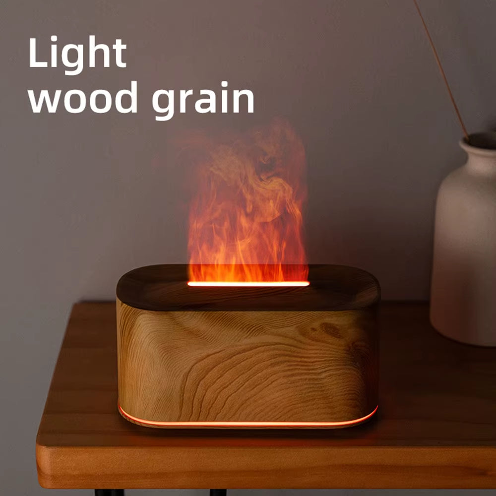 Essential Oil Diffuser with Flame Effect - Colorful Humidifier for Aromatherapy and Room Fragrance