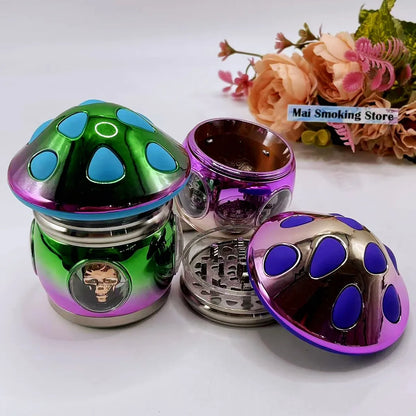 Large Manual Mushroom Herb Grinder - Spice, Pepper, Salt, and Tobacco Mortar and Pestle for Smoking Accessories