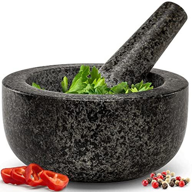 Premium Hand-Carved Heavy Duty Mortar and Pestle Set in Various Sizes and Colors