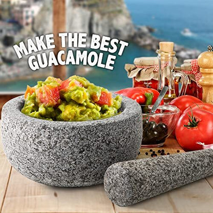 Premium Hand-Carved Heavy Duty Mortar and Pestle Set in Various Sizes and Colors